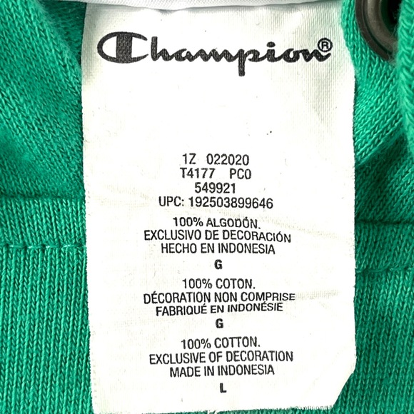 Men’s Green Champion Hoodie - Picture 4 of 5